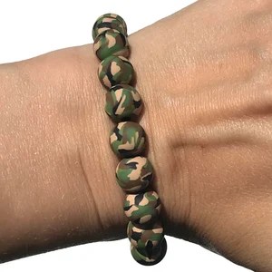 Polymer clay bead bracelet