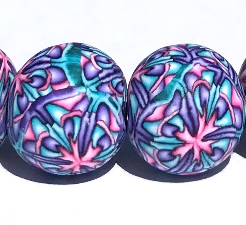 Polymer clay bead bracelet