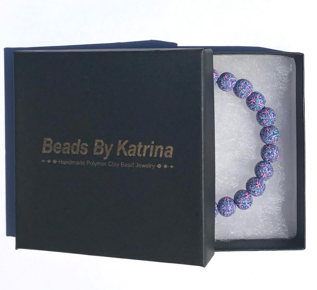 Polymer clay bead bracelet