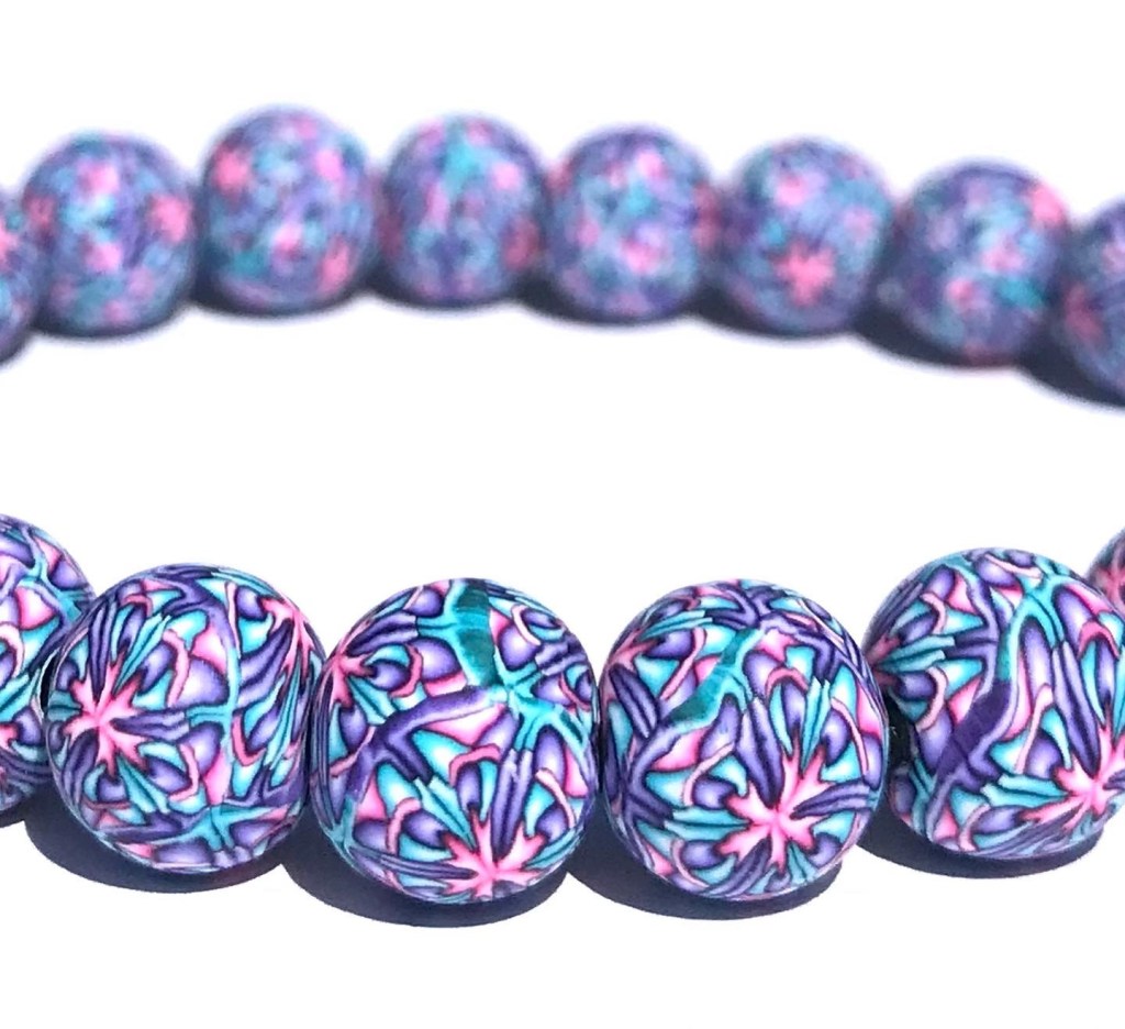 Polymer clay bead bracelet
