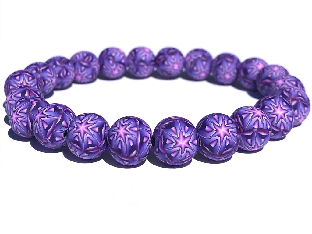 Polymer clay bead bracelet
