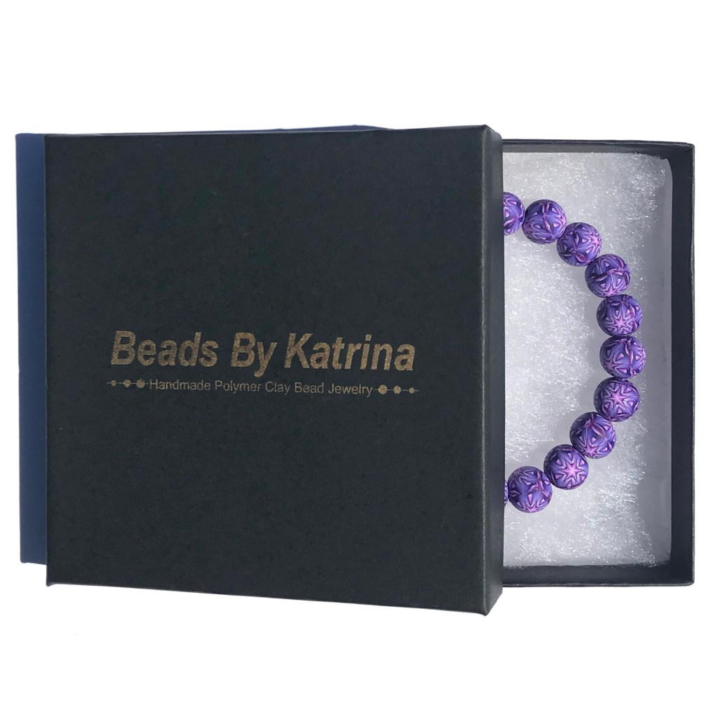 Polymer clay bead bracelet