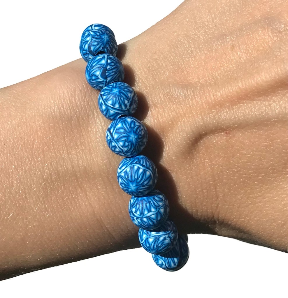 Polymer clay bead bracelet