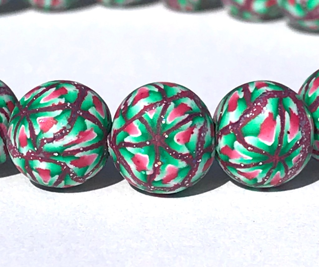 Christmas bead bracelet