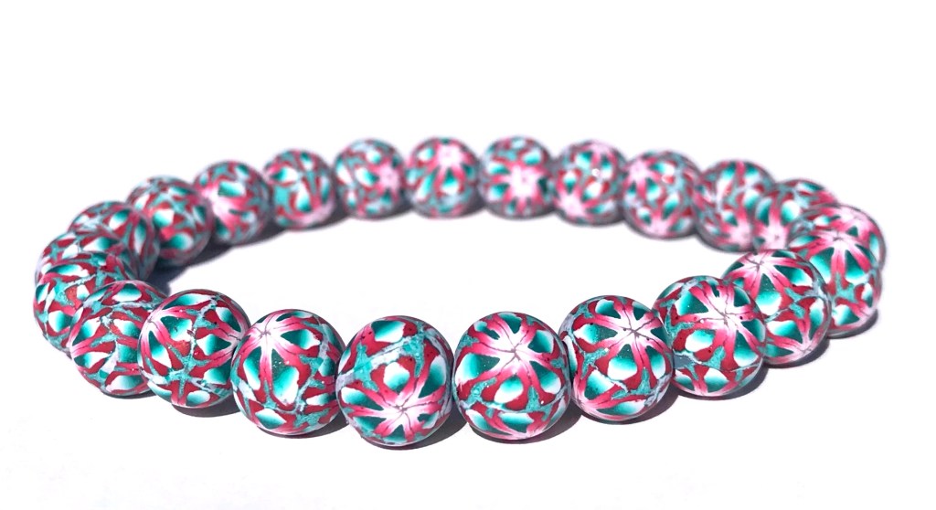 Christmas bead bracelet