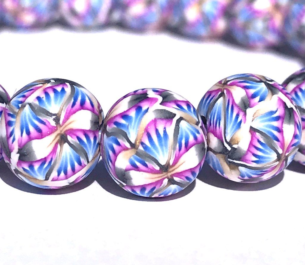Polymer clay bead bracelet