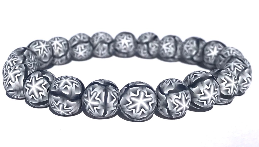 Polymer clay bead bracelet