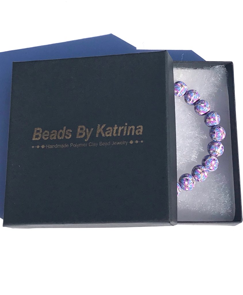 Polymer clay bead bracelet