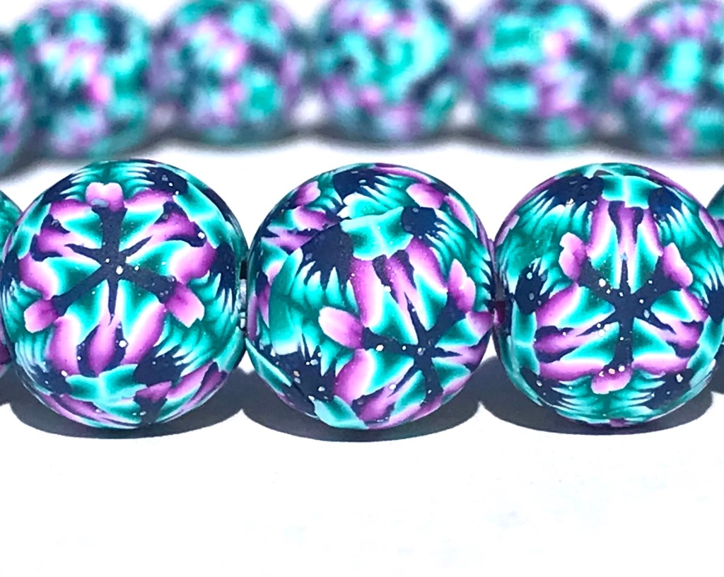 Polymer clay bead bracelet