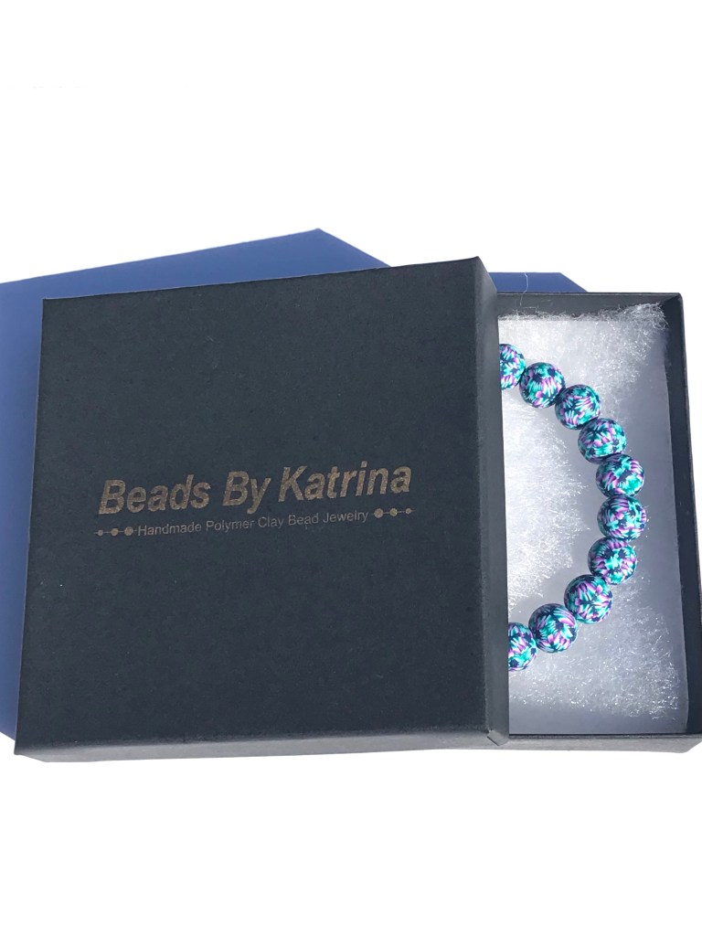 Polymer clay bead bracelet